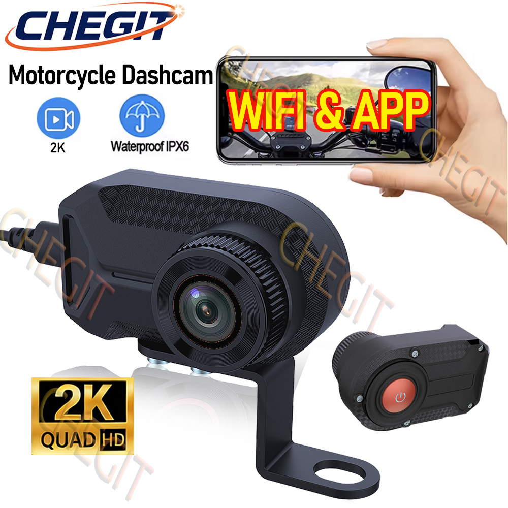 Cycling Loop - 新型2K HDバイク用ドライブレコーダー 防水IP66 WiFiアプリ対応 ループ録画 170度広角カメラ