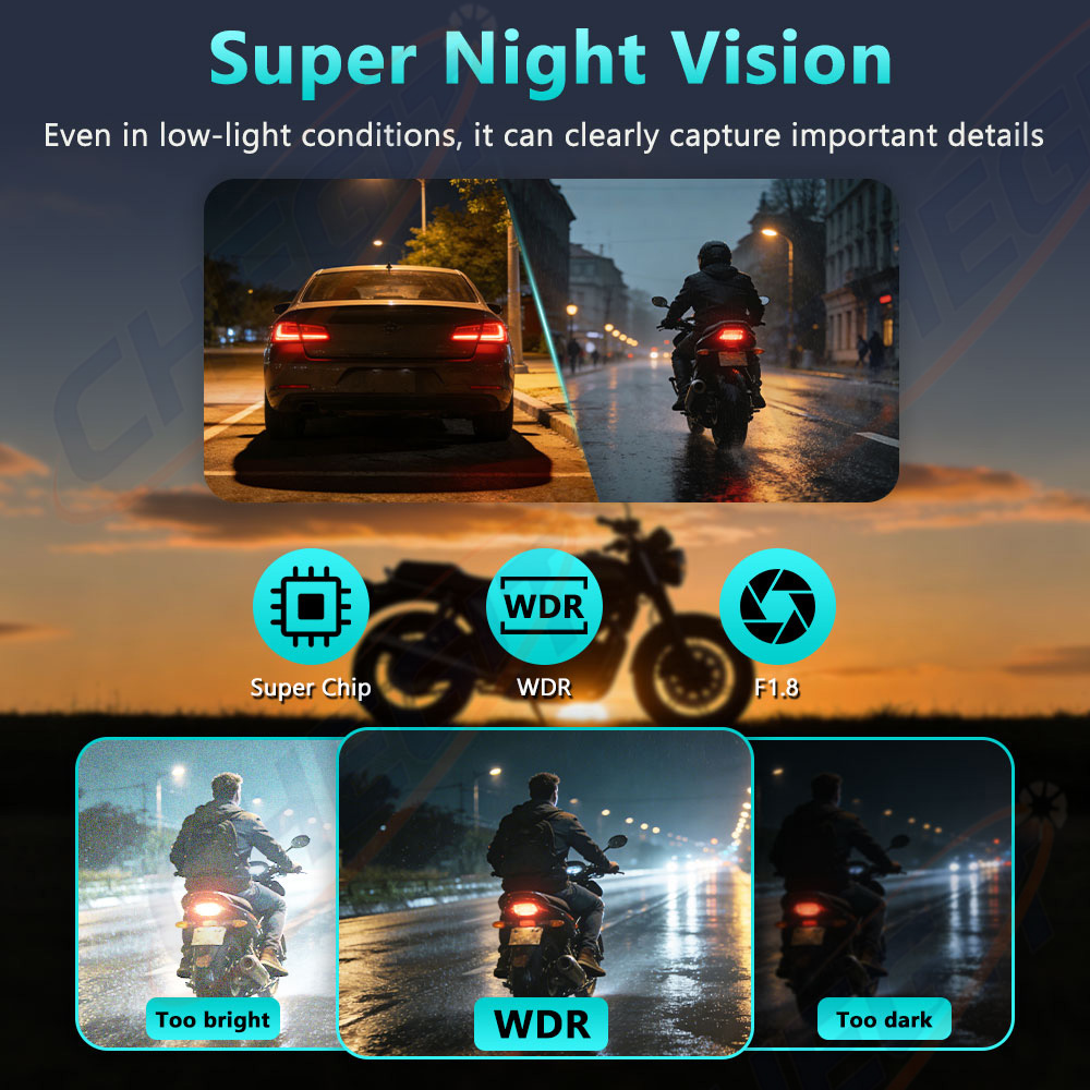 新型2K HDバイク用ドライブレコーダー 防水IP66 Wi - Cycling Loop のレビューと価格