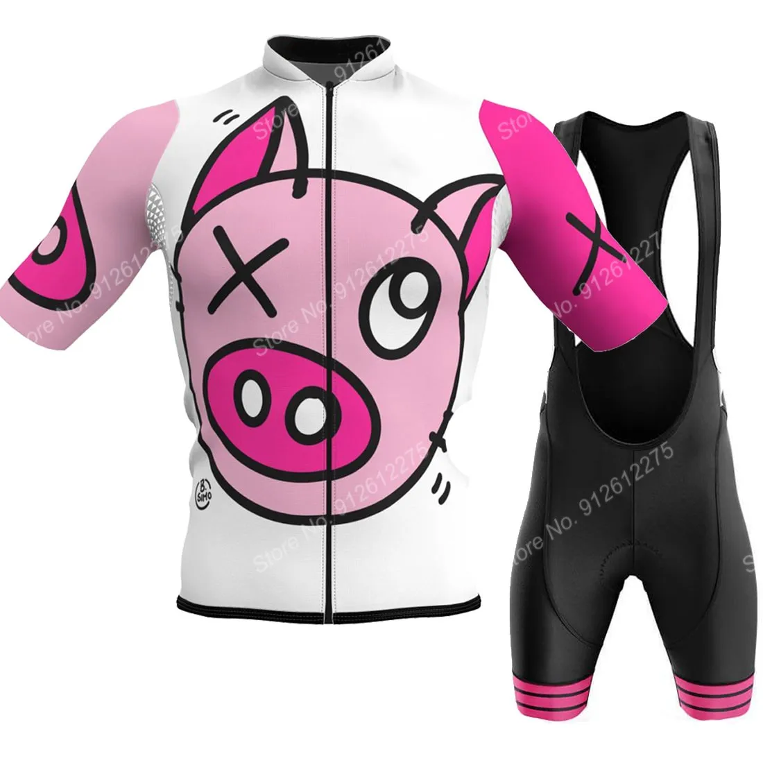 漫画の男性用サイクリングジャージ,Tシャツ,ショーツ,夏,バ - Cycling Commuter Clothing のレビューと価格