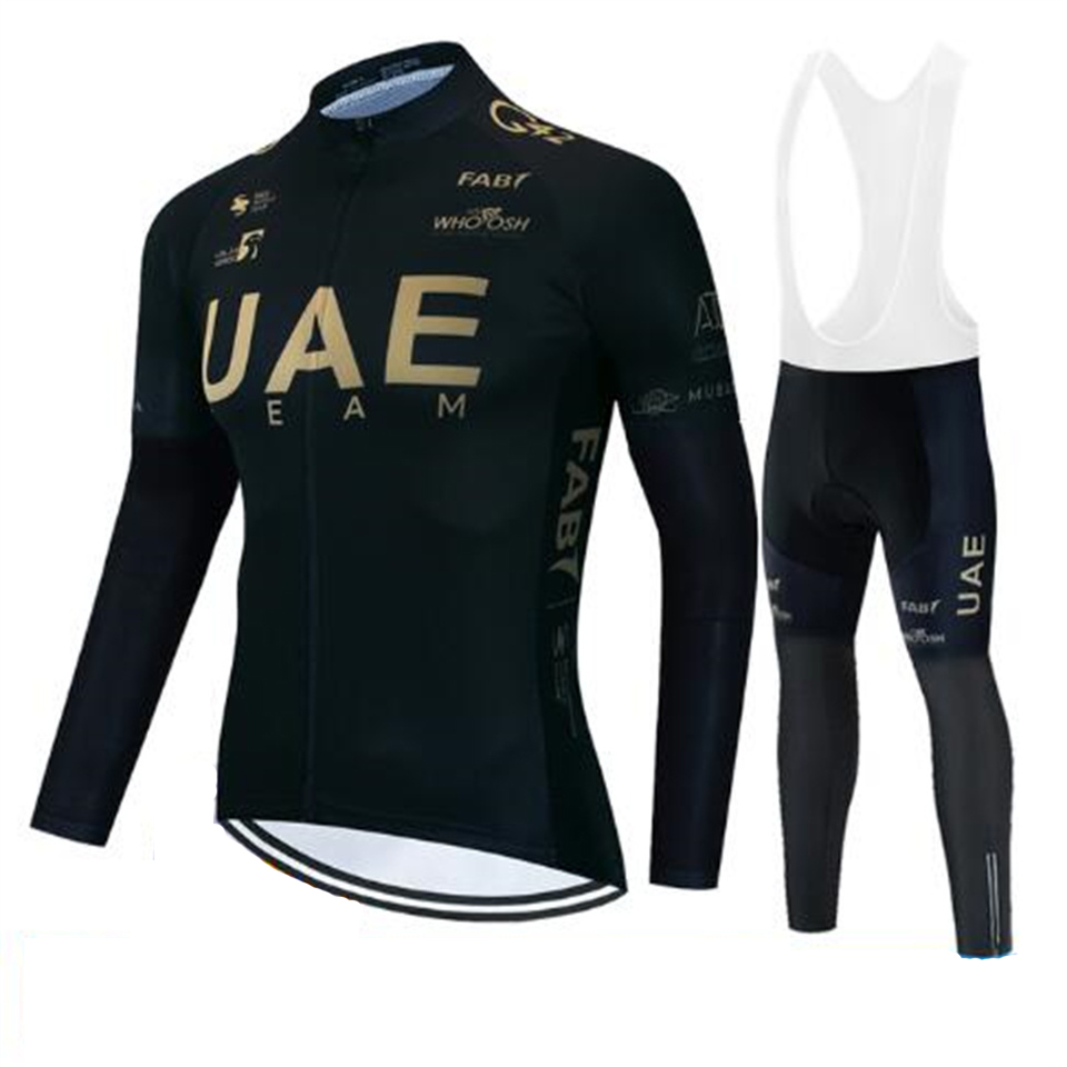 Uae チーム秋サイクリングジャージセット自転車スポーツウェ - Cycling Commuter Clothing のレビューと価格