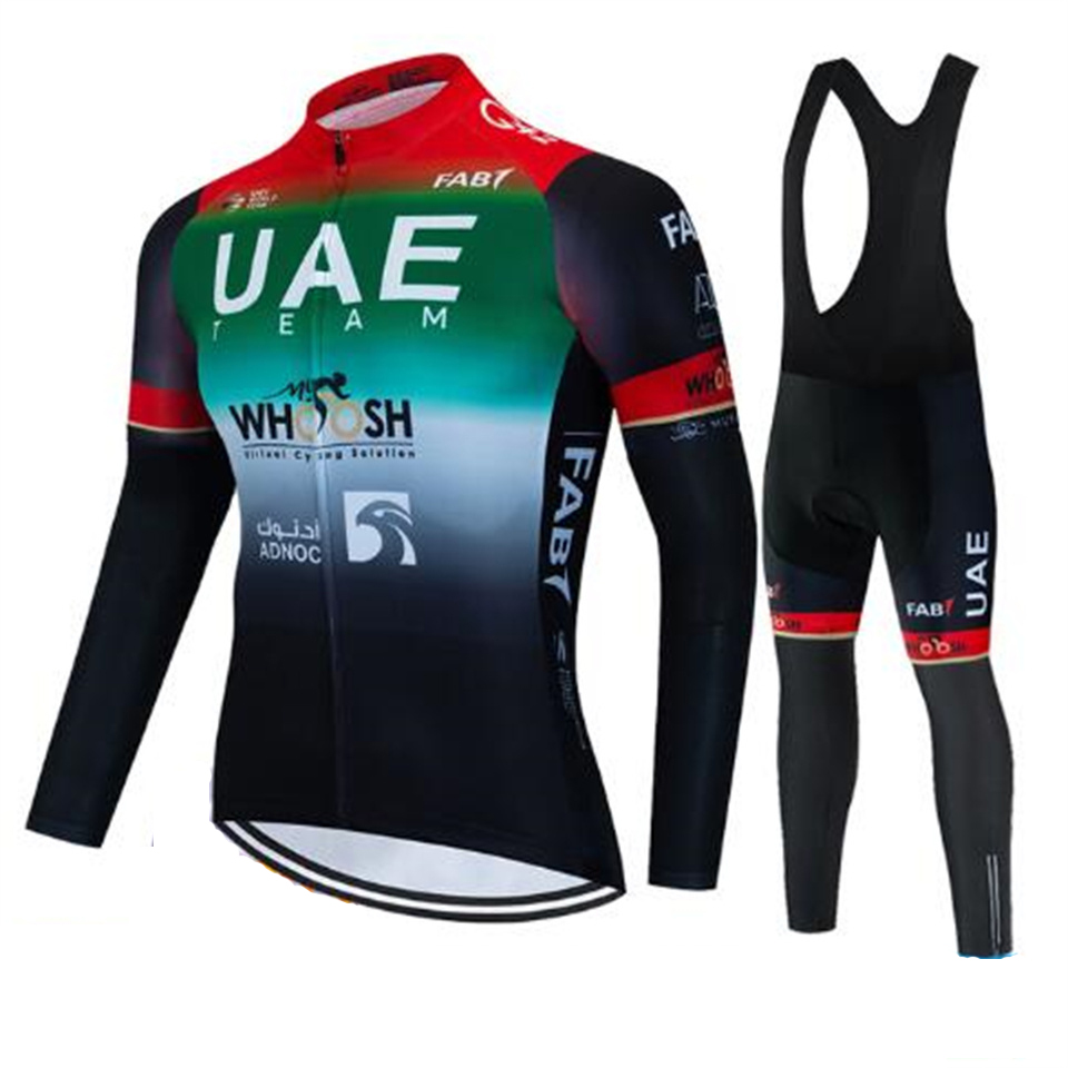 Uae チーム秋サイクリングジャージセット自転車スポーツウェ - Cycling Commuter Clothing のレビューと価格