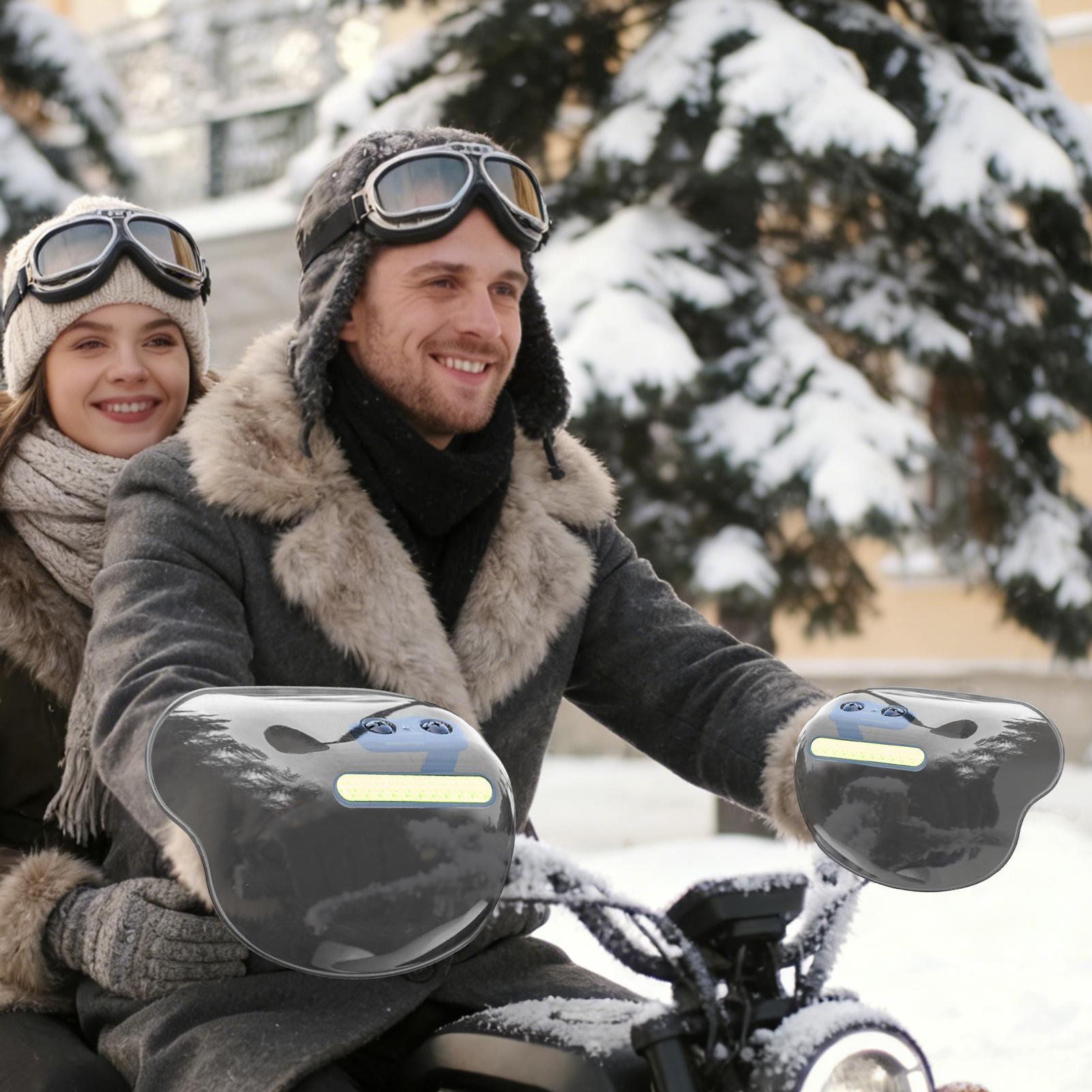 電動スクーターハンドルガード 簡単取り付け 1ペア 冬用ハン - Winter Cycling Commute のレビューと価格