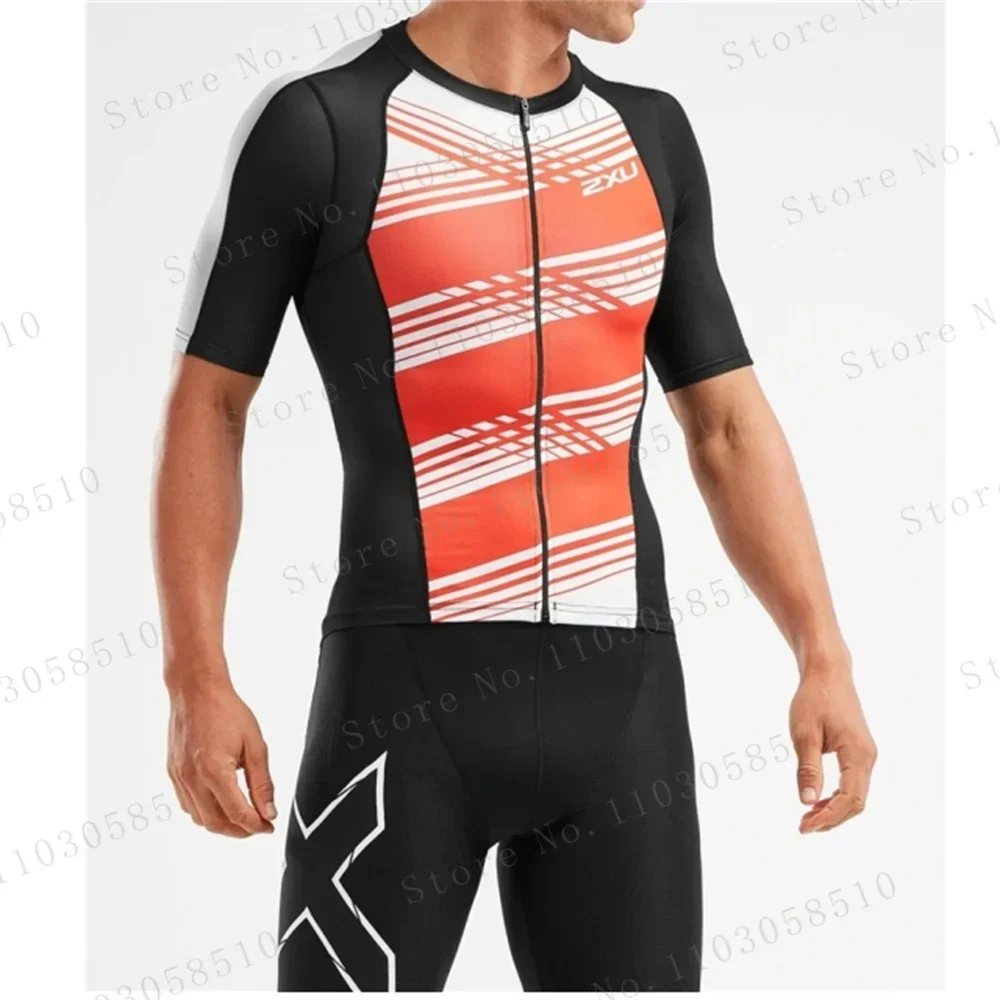 zxuful ブラック ホワイト トライアスロン スーツ メ - Cycling Commuter Clothing のレビューと価格