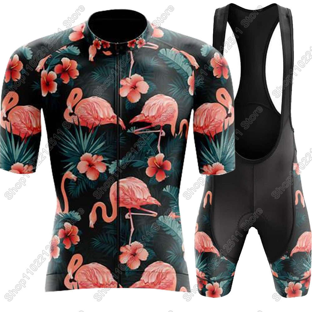 2025 フラミンゴサイクリングジャージセット自転車服男性夏 - Cycling Commuter Clothing のレビューと価格